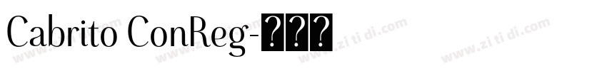 Cabrito ConReg字体转换